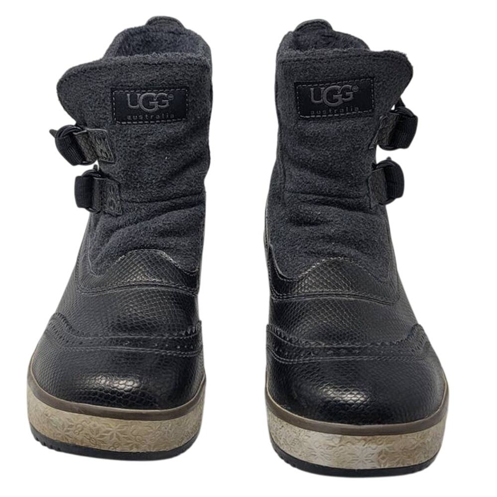 UGG Marais Wool Lining High Top Winter Warm Women's Black Boots 7